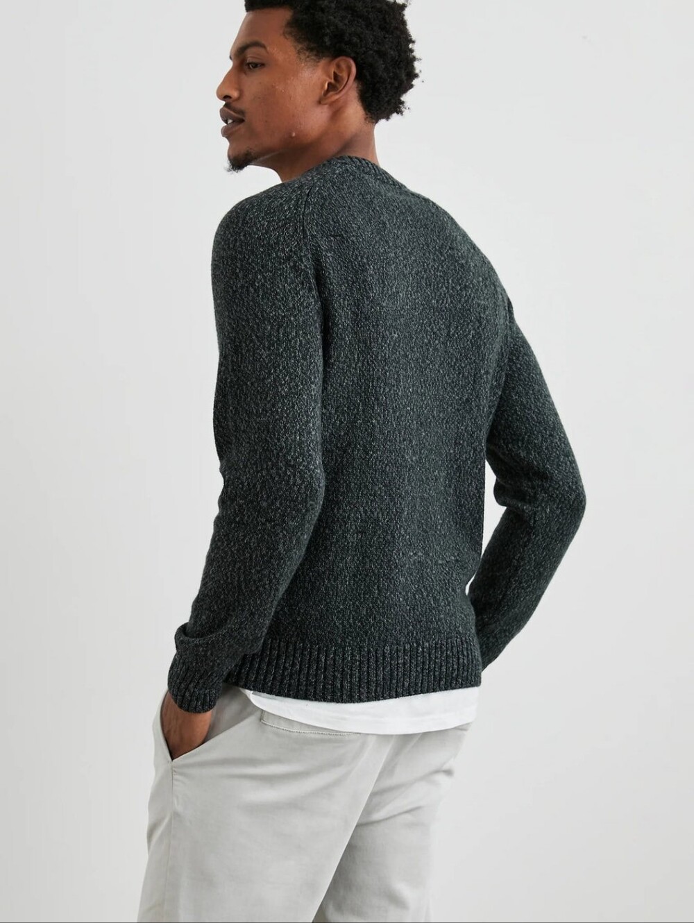 Mens Rails Donovan Sweater In Graphite - Picture 2 of 8